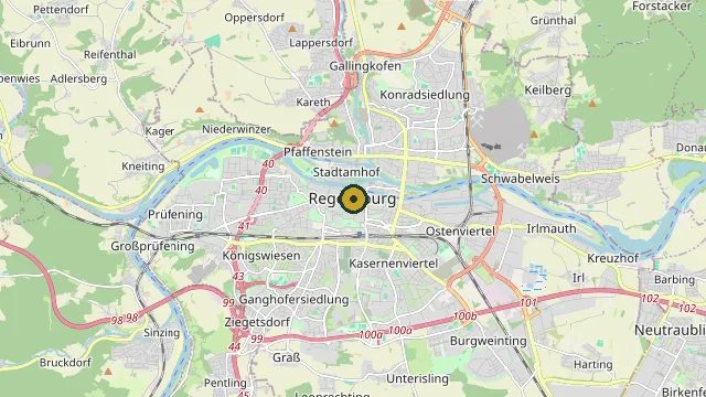 Karte von Regensburg