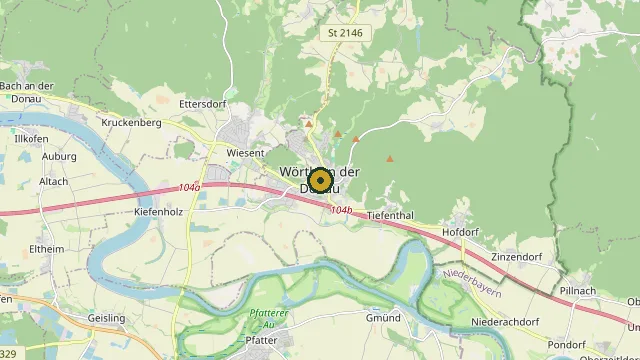 Karte von Wörth an der Donau