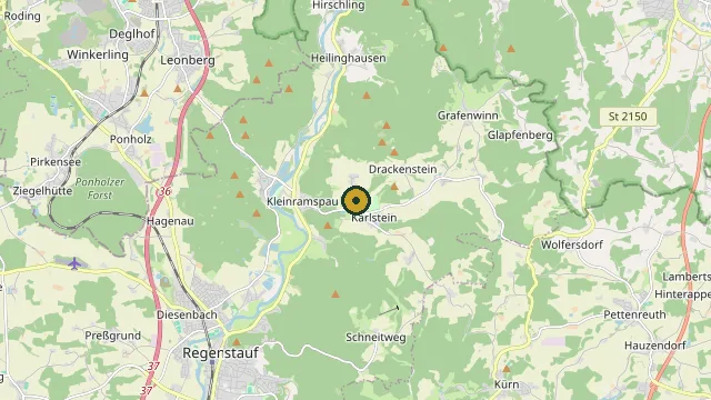 Karte von Regenstauf